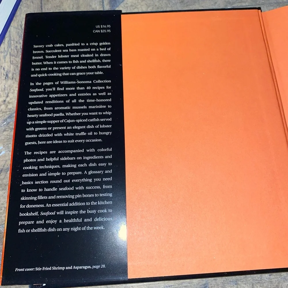 Williams Sonoma Orange and Black Hardcover Book